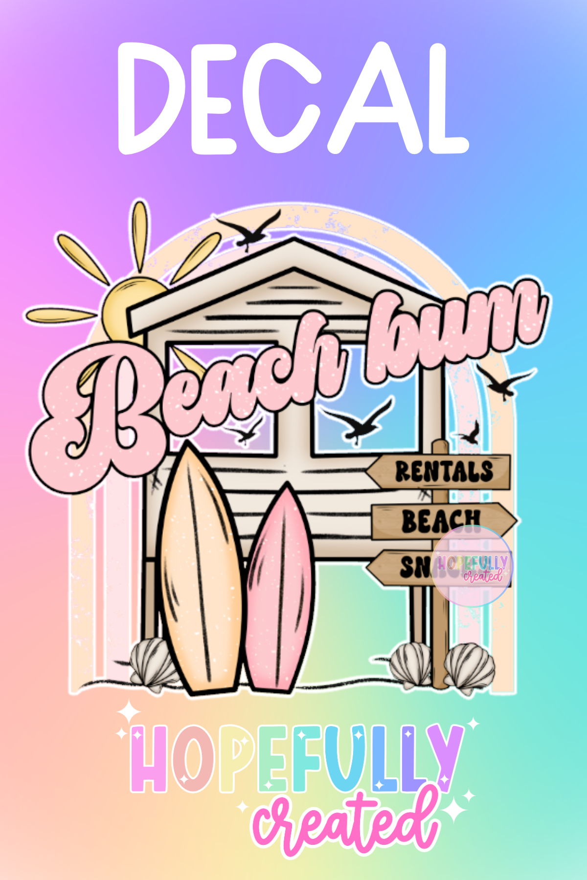 Beach Bum Decal-293