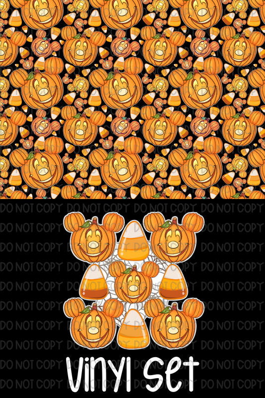 Mouse Pumpkin Vinyl Set