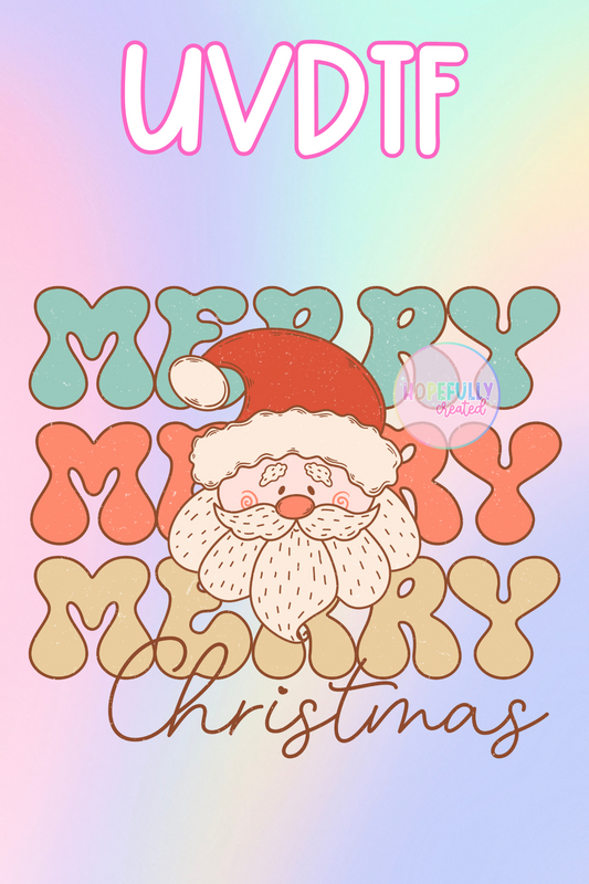 Merry Christmas Boho UVDTF Decal