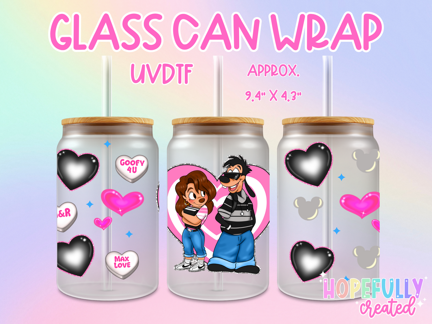 Max & Rox UVDTF Glass Can Wrap