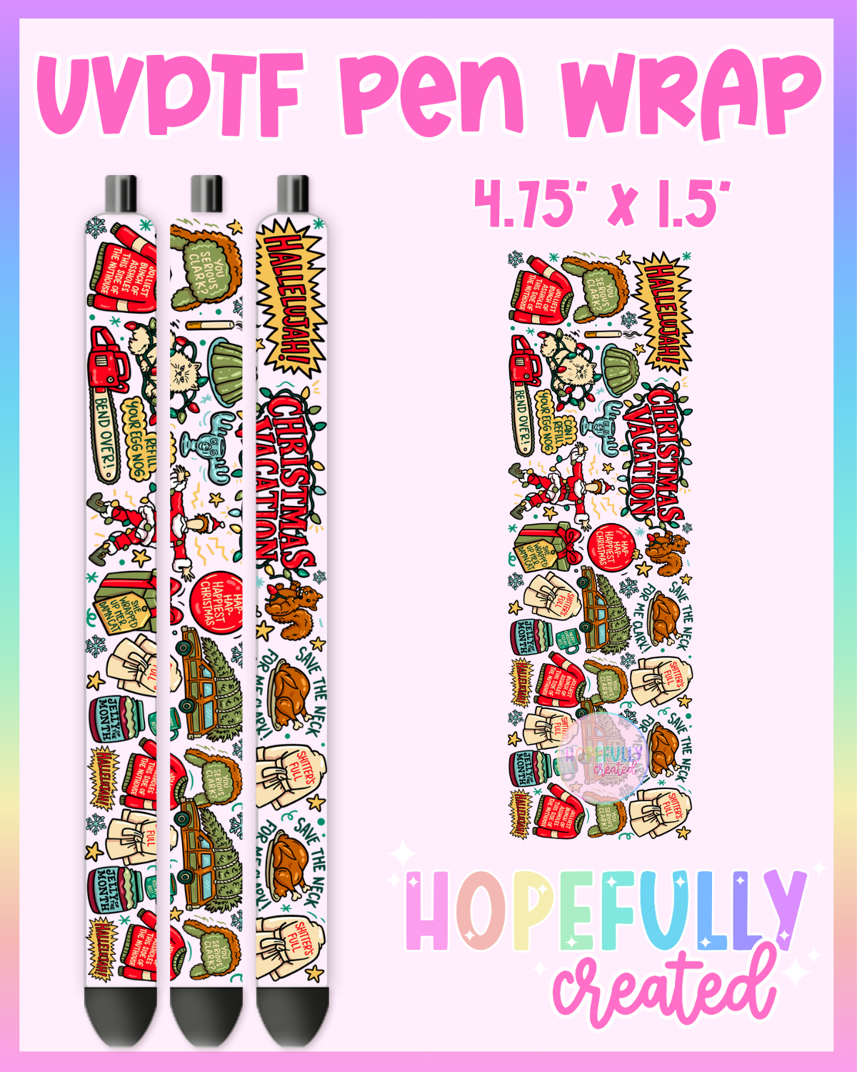 Christmas Vacation UVDTF Pen Wrap