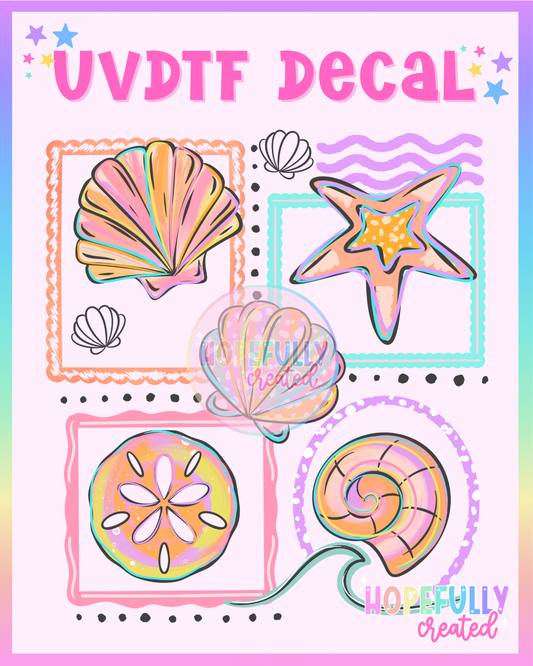 Seashells UVDTF Decal