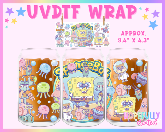 Sponge UVDTF Glass Can Wrap