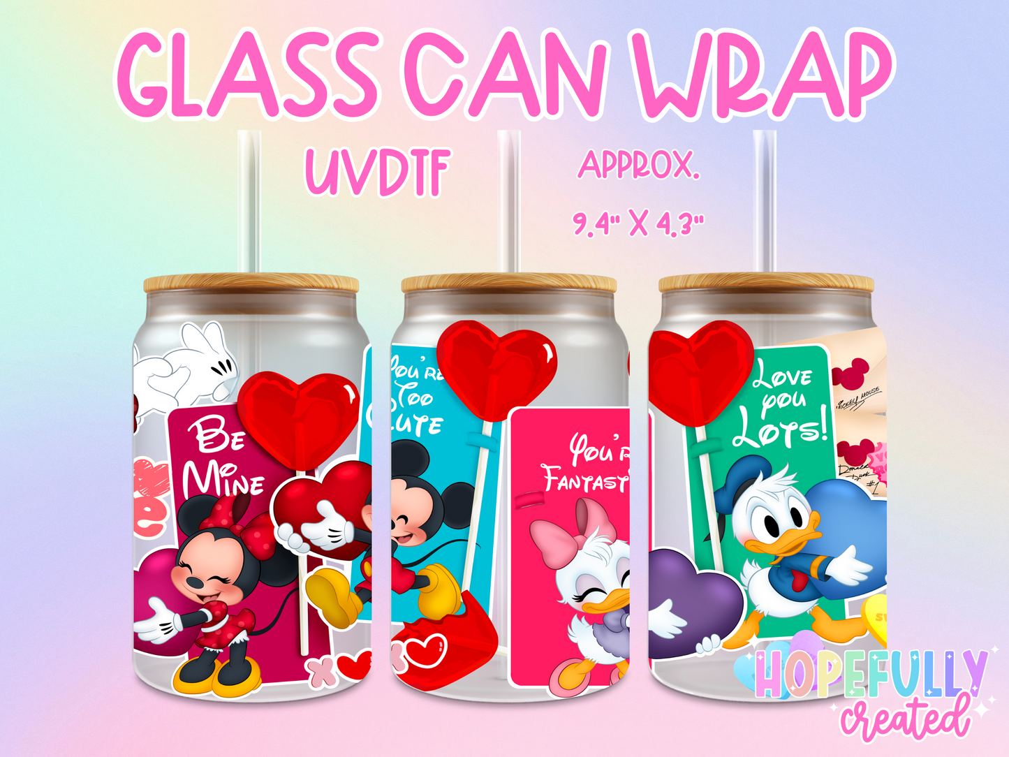 Valentine Gang UVDTF Glass Can Wrap