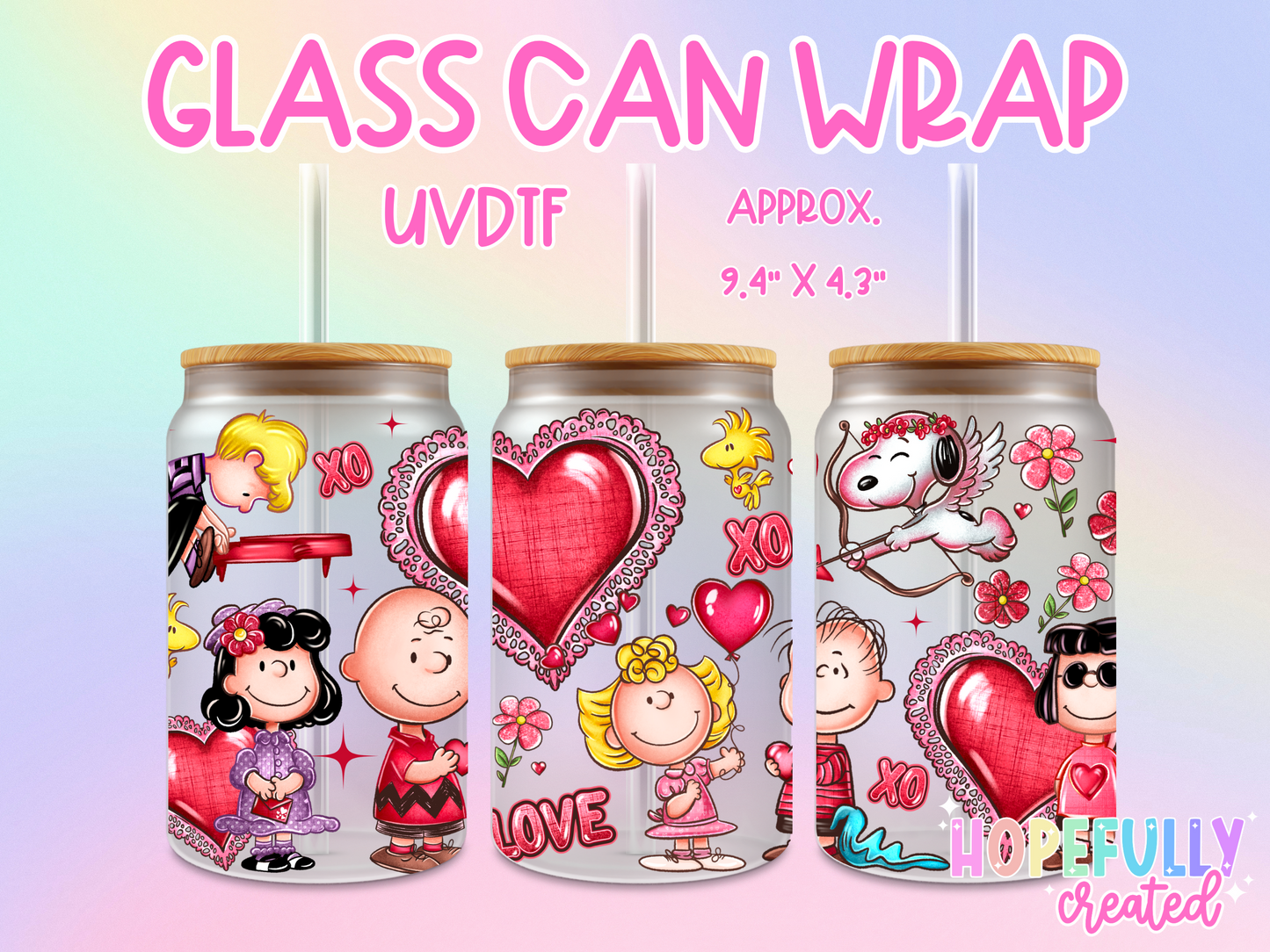 CB Valentine UVDTF Glass Can Wrap