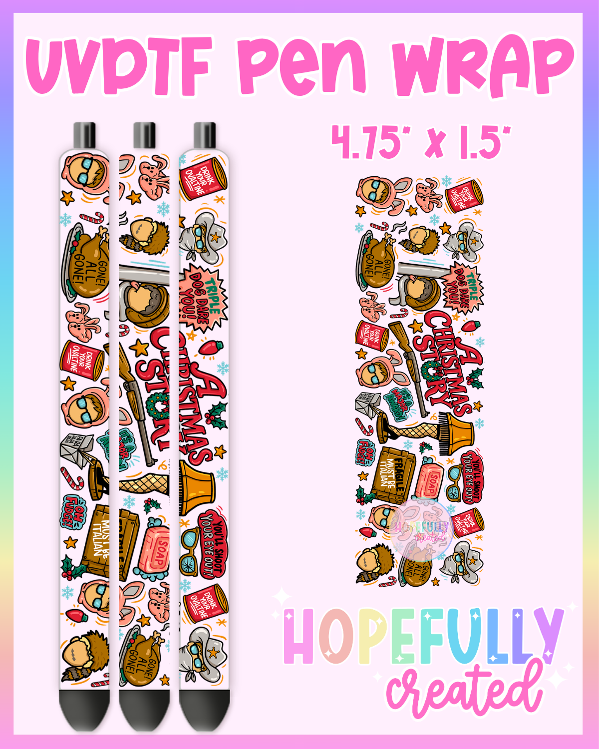 Christmas Story UVDTF Pen Wrap