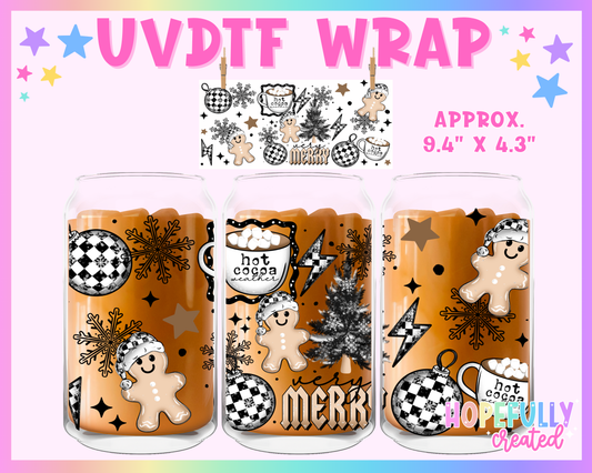 Gingerbread Hot Cocoa  UVDTF Glass Can Wrap