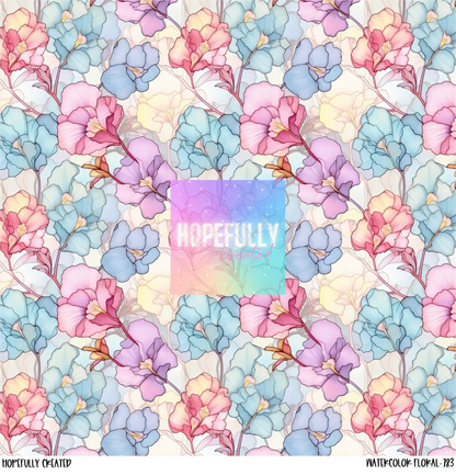 Watercolor Floral Vinyl Collection - 783