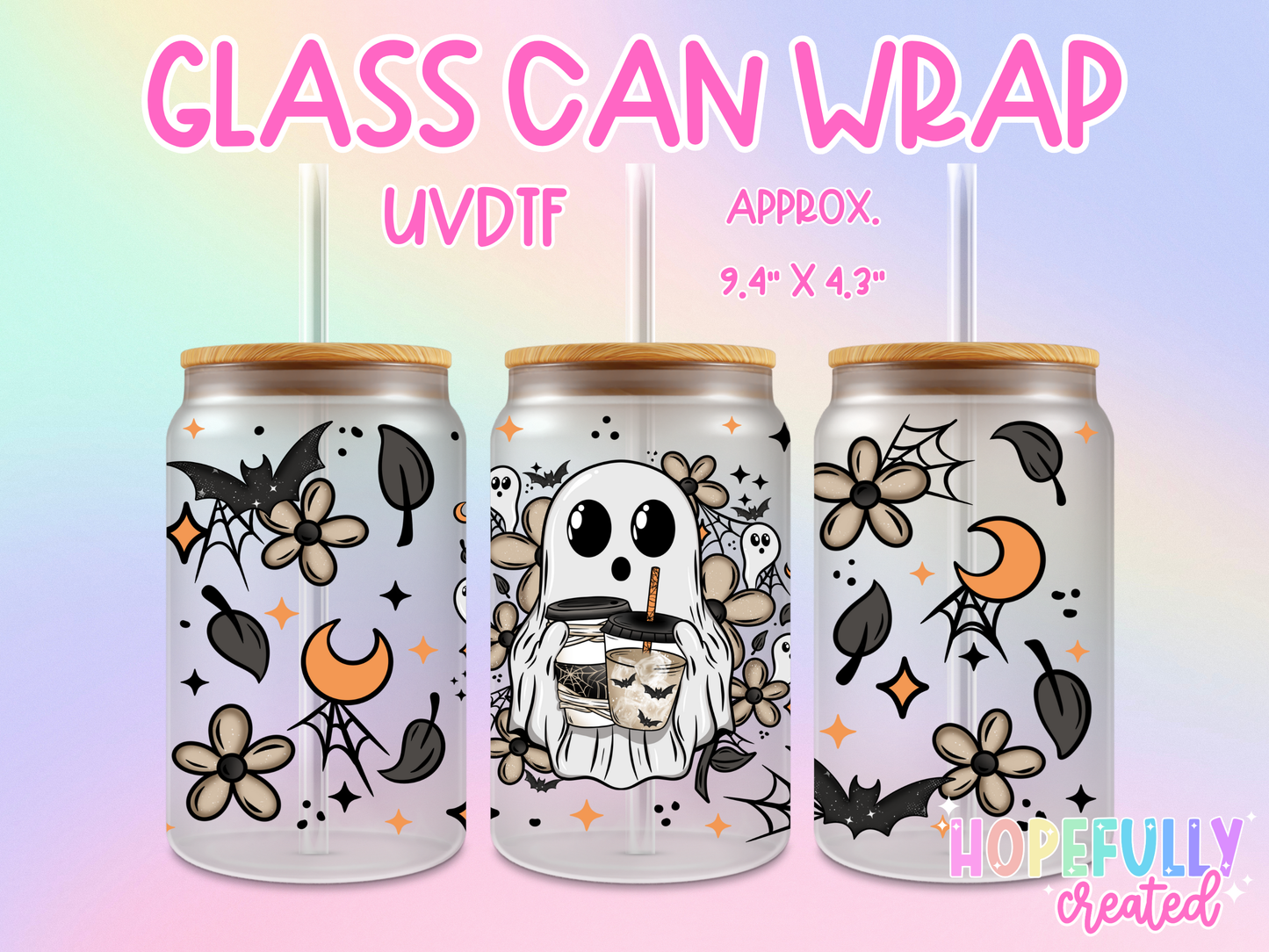 Ghost Drink UVDTF Glass Can Wrap