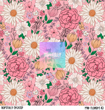 Pink Flowers Vinyl Collection - 161