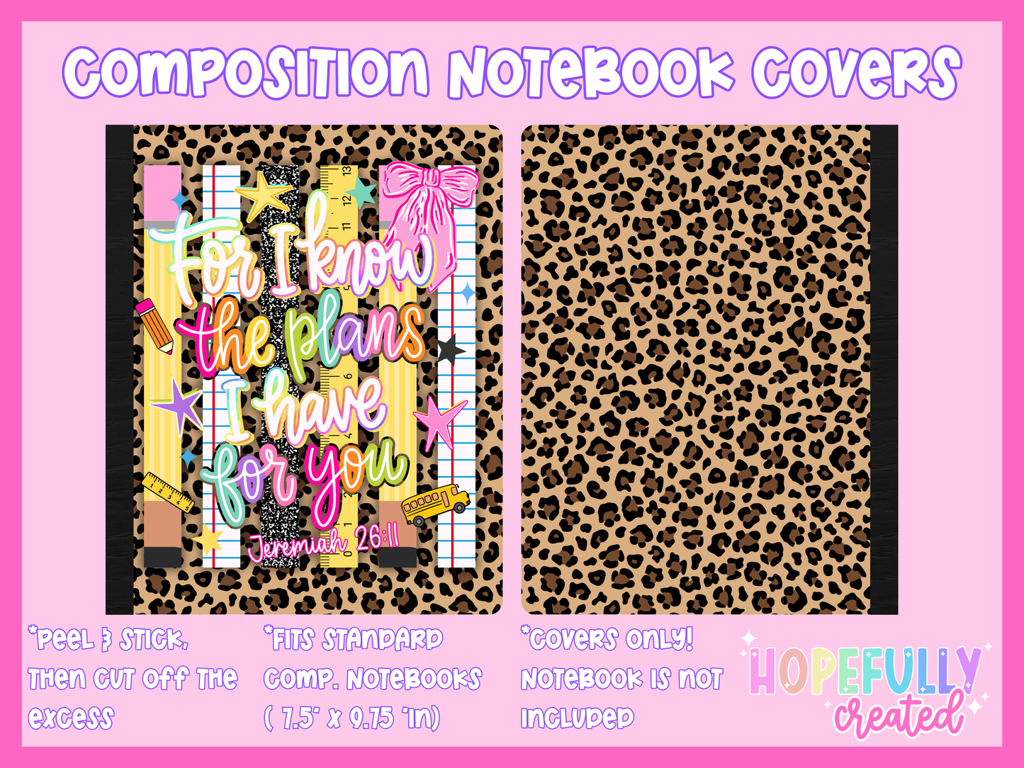 Jeremiah 29:11 Composition Notebook Cover