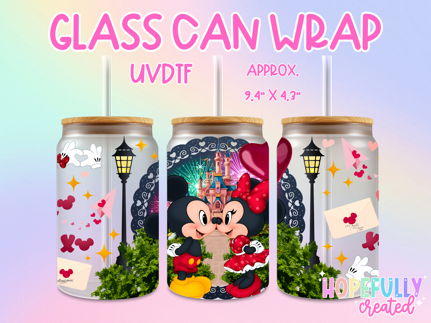 Mice Fireworks UVDTF Glass Can Wrap