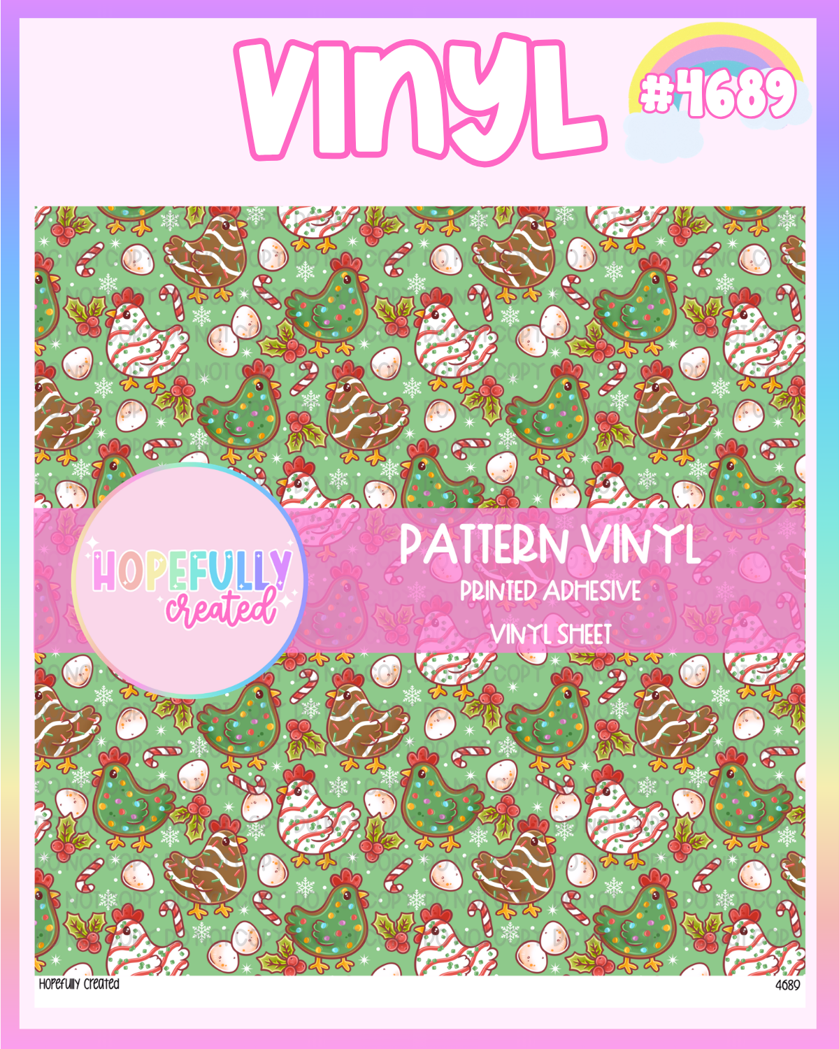 Christmas Chickens Vinyl Collection - 4689