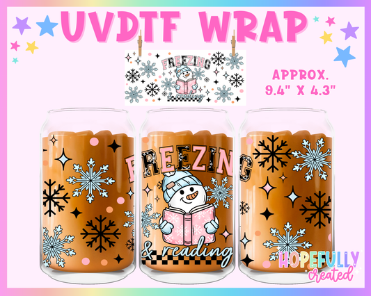 Freezing & Reading UVDTF Glass Can Wrap