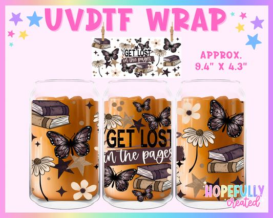 Get Lost UVDTF Glass Can Wrap