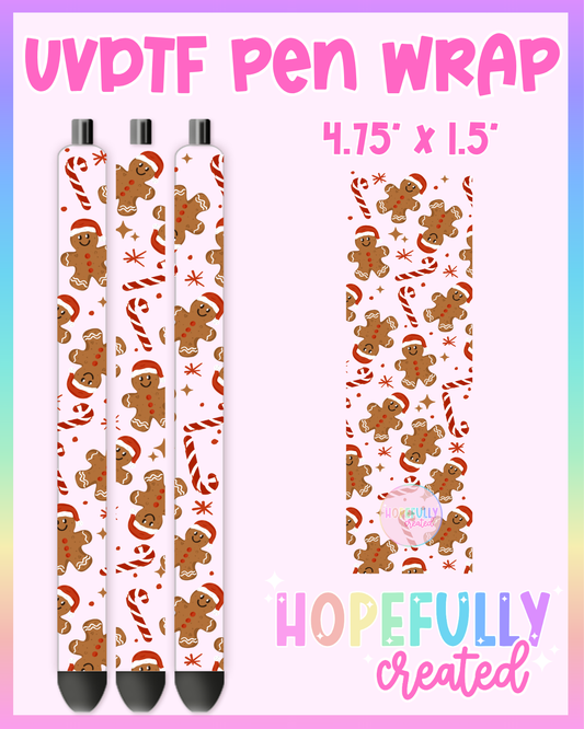 Gingerbread UVDTF Pen Wrap