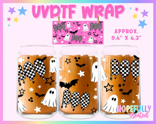 Boo UVDTF Glass Can Wrap