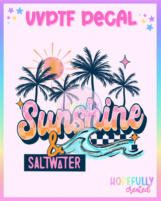 Sunshine & Saltwater UVDTF Decal