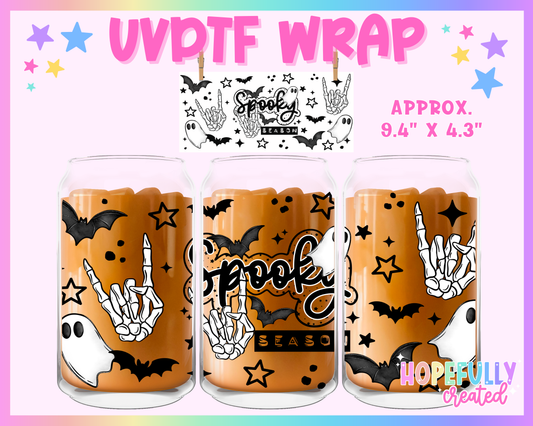 Spooky Season UVDTF Glass Can Wrap