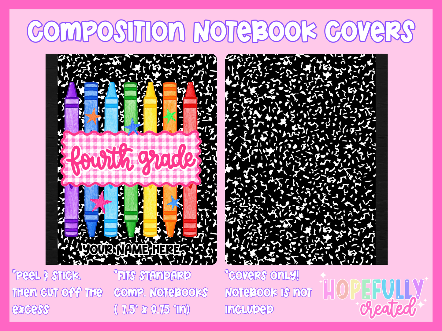 Crayons & Plaid Composition Notebook Cover