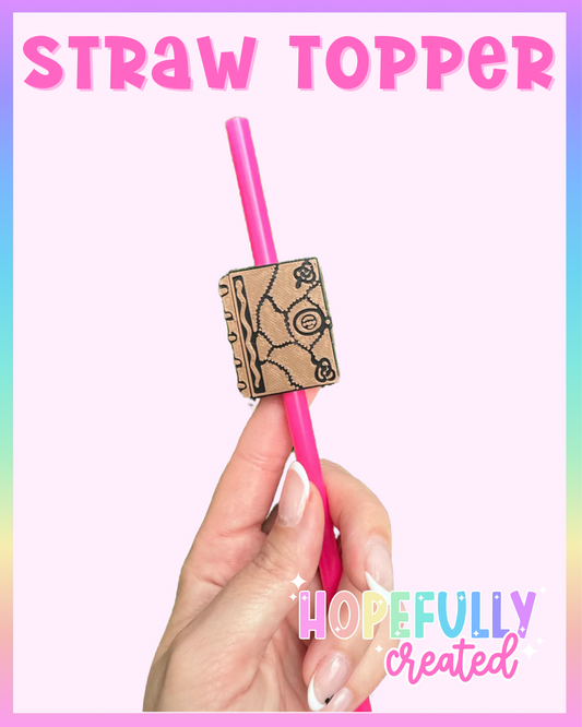 Spellbook Straw Topper
