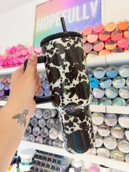 Cowhide 40 oz Handle Tumbler