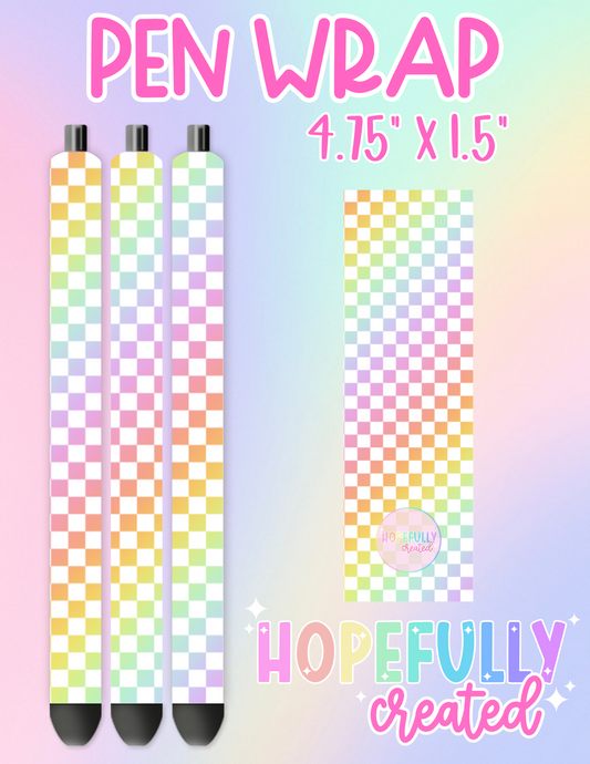 Checker Print Pen Wrap-2714