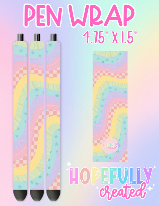 Wavy Print Pen Wrap-2715
