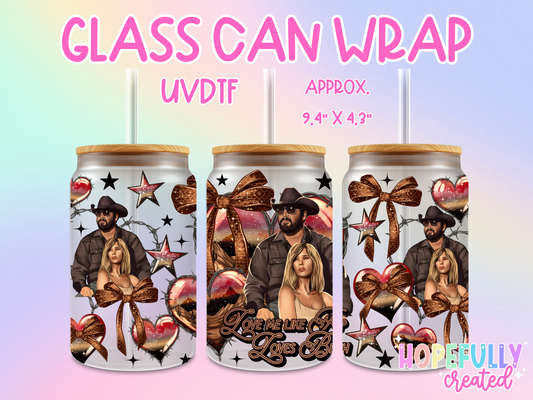 Beth and Rip UVDTF Glass Can Wrap