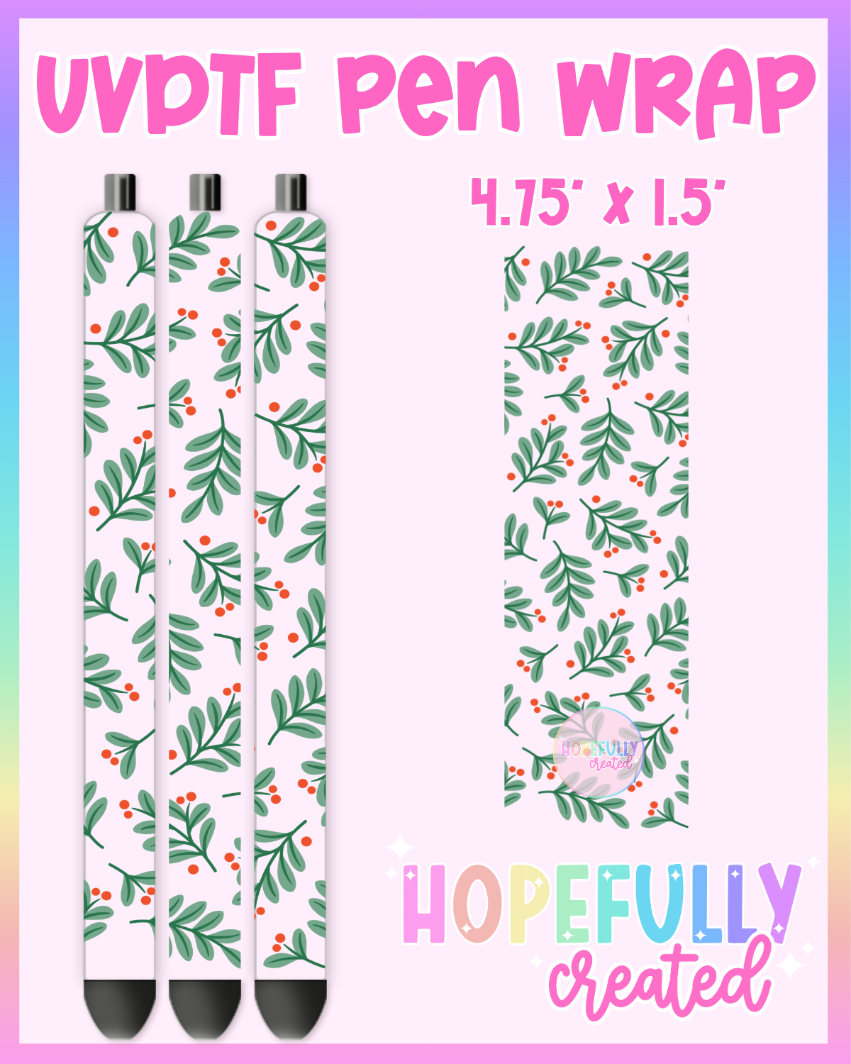 Mistletoe UVDTF Pen Wrap