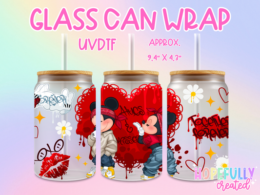 Mouse Love UVDTF Glass Can Wrap