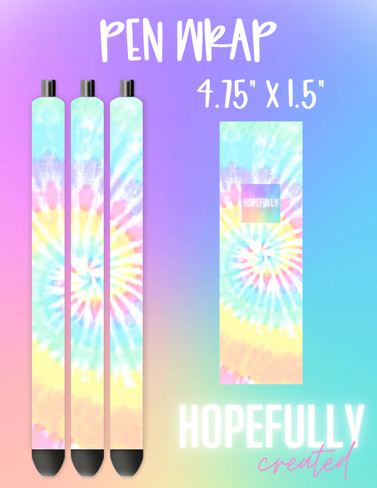 Pastel Tie Dye Pen Wrap-1092