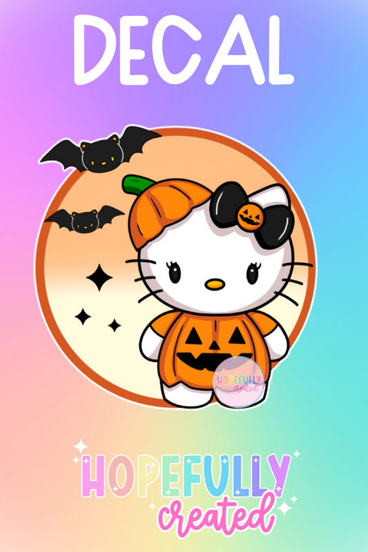 Pumpkin Kitty Decal-321 VIP
