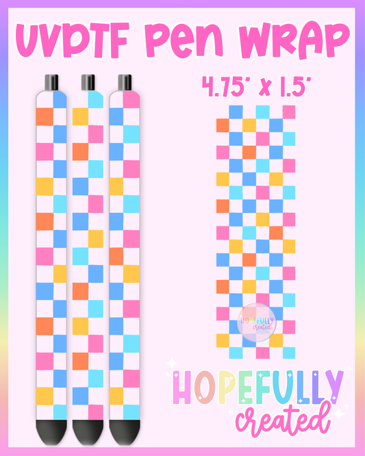 Bright Checker UVDTF Pen Wrap