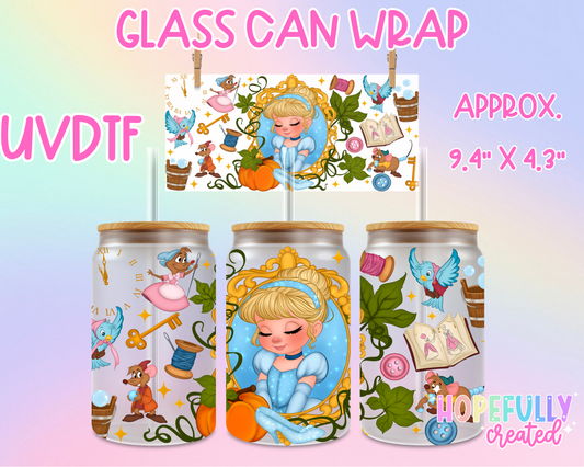 Cinderella UVDTF Glass Can Wrap