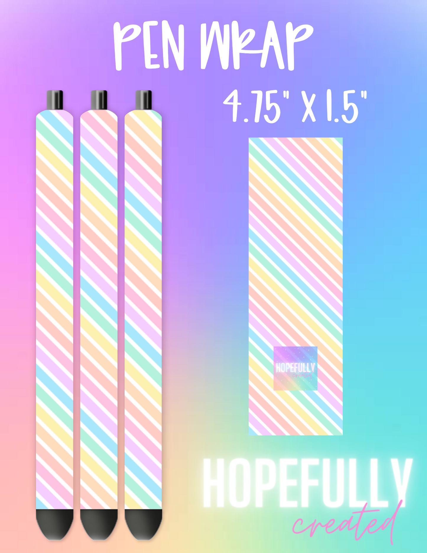 Pastel Stripes Pen Wrap-291