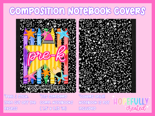 Pencil Star Composition Notebook Cover