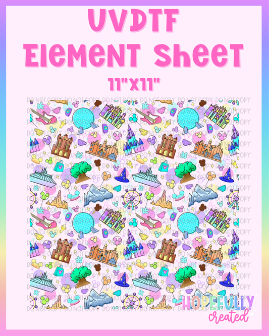Magical Parks UVDTF Element Sheet