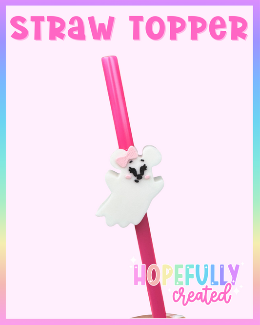 Girly Ghost Straw Topper