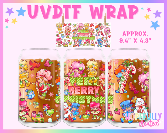 SS Christmas UVDTF Glass Can Wrap