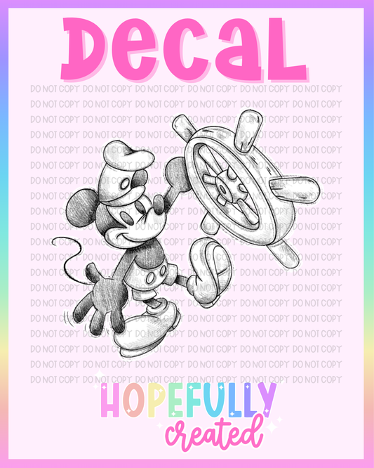 Steamboat Mouse Decal-1119 VIP