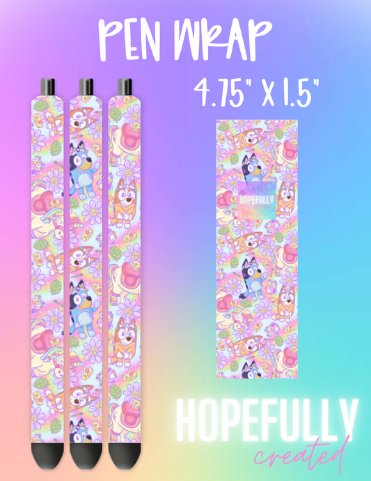 Heeler and Unicorn Pen Wrap-827 VIP