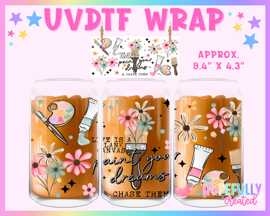 Paint your Dreams UVDTF Glass Can Wrap