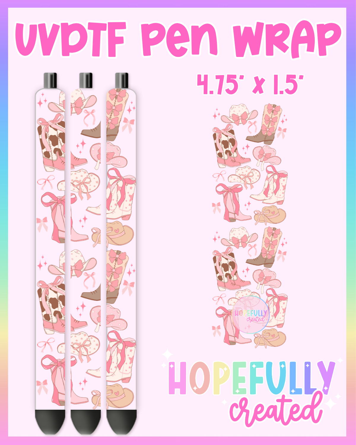 Cowgirl UVDTF Pen Wrap