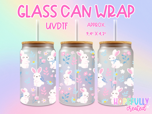 Bunny UVDTF Glass Can Wrap