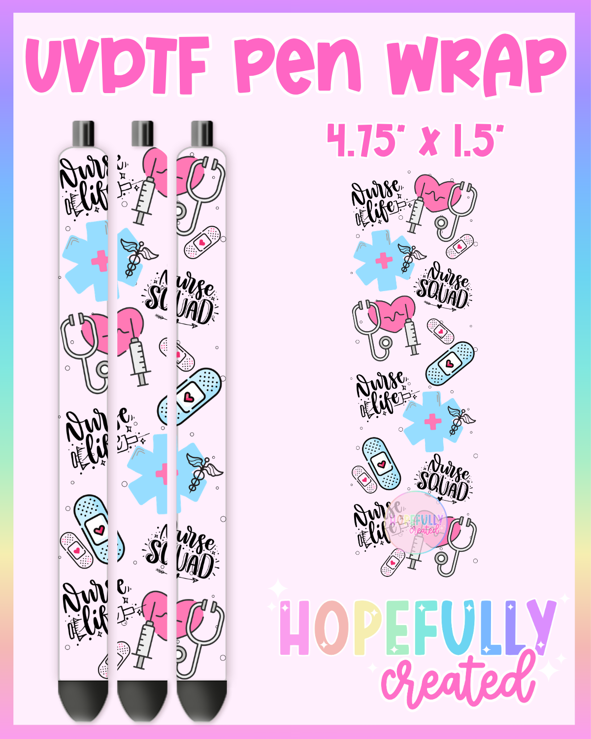 Nurse Life UVDTF Pen Wrap