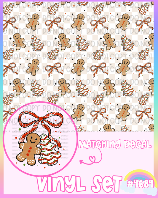 Gingerbread Tree Cake Vinyl Set