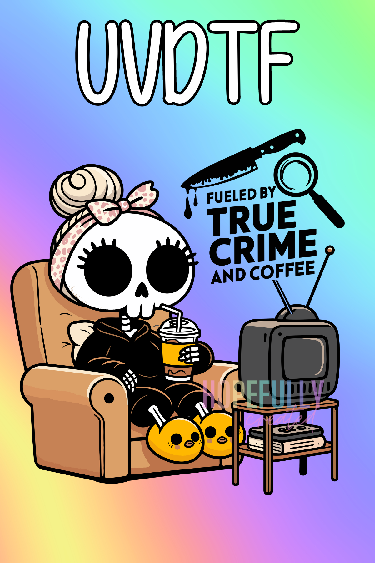 True Crime and Coffee UVDTF Decal