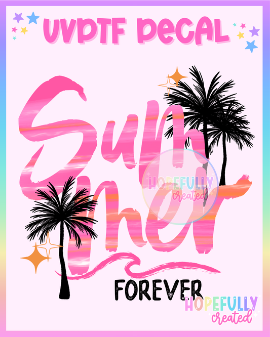 Summer Forever UVDTF Decal