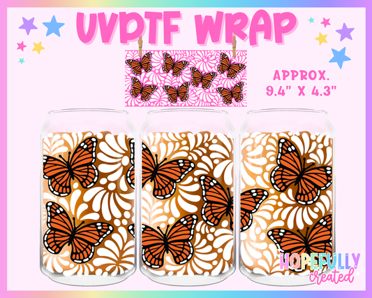 Talavera Butterfly UVDTF Glass Can Wrap